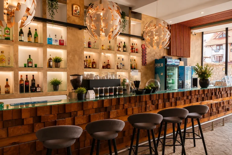 The lobby bar counter