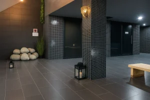 Corridor leading to the spa centre